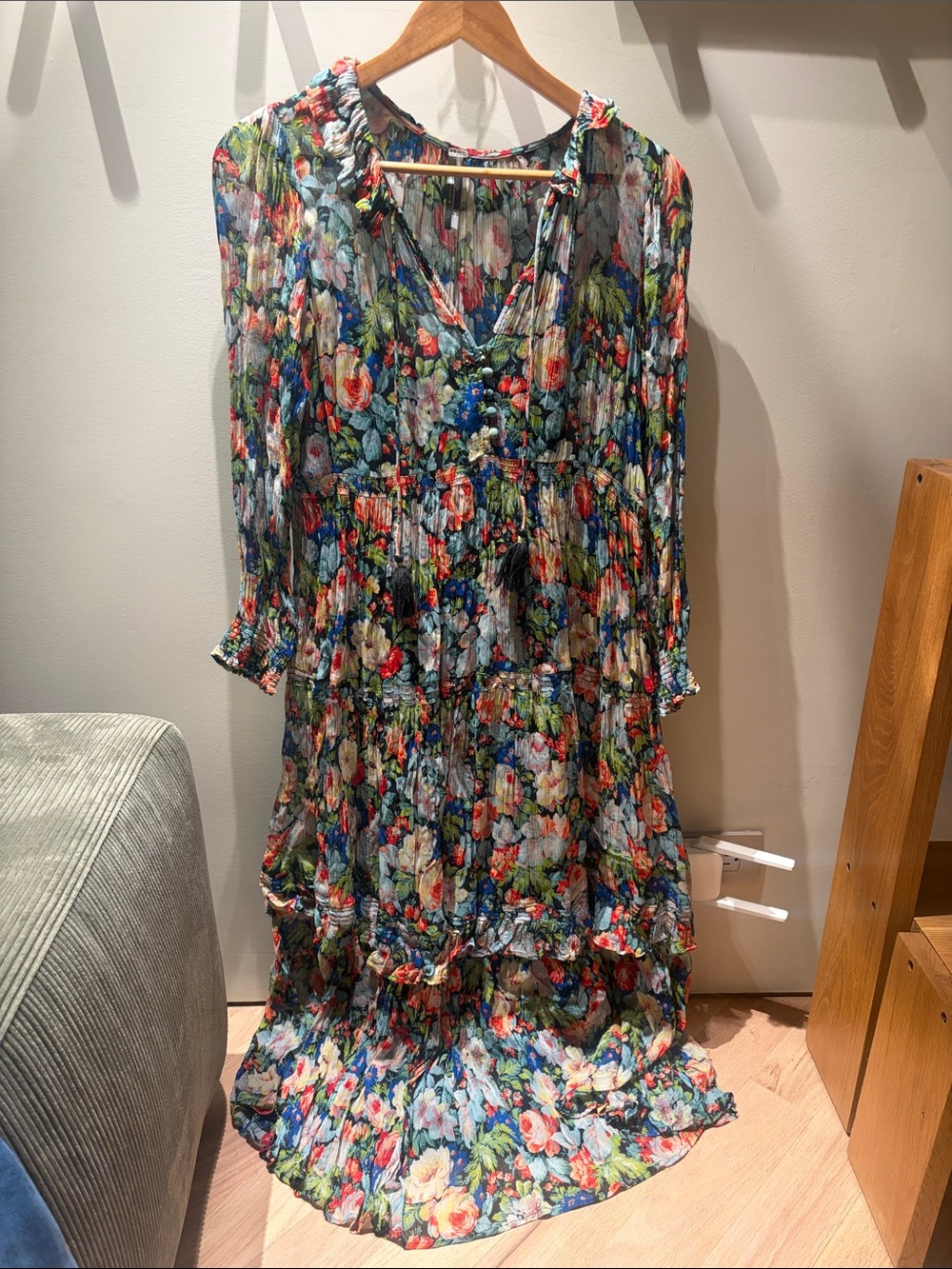 Anthropologie Marais Floral Chiffon Maxi Dress